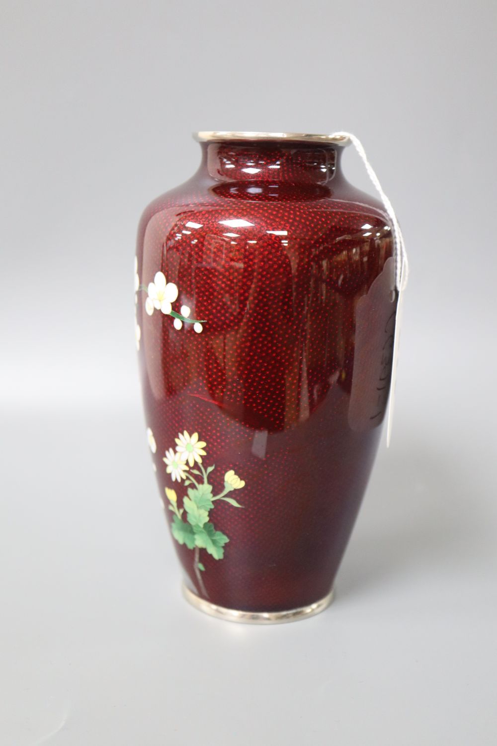 A Japanese cloisonne vase by Ando, height 16cm